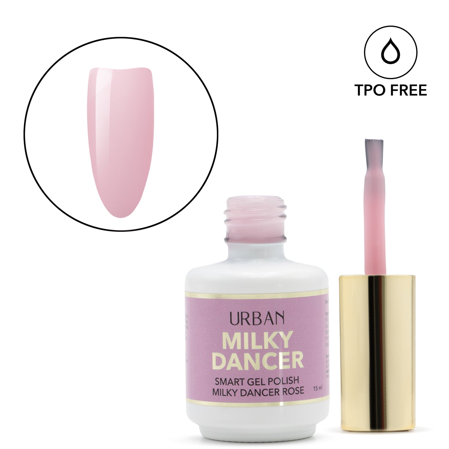 Cor de Verniz Gel - Smart Milky Dancer Rose 15ml