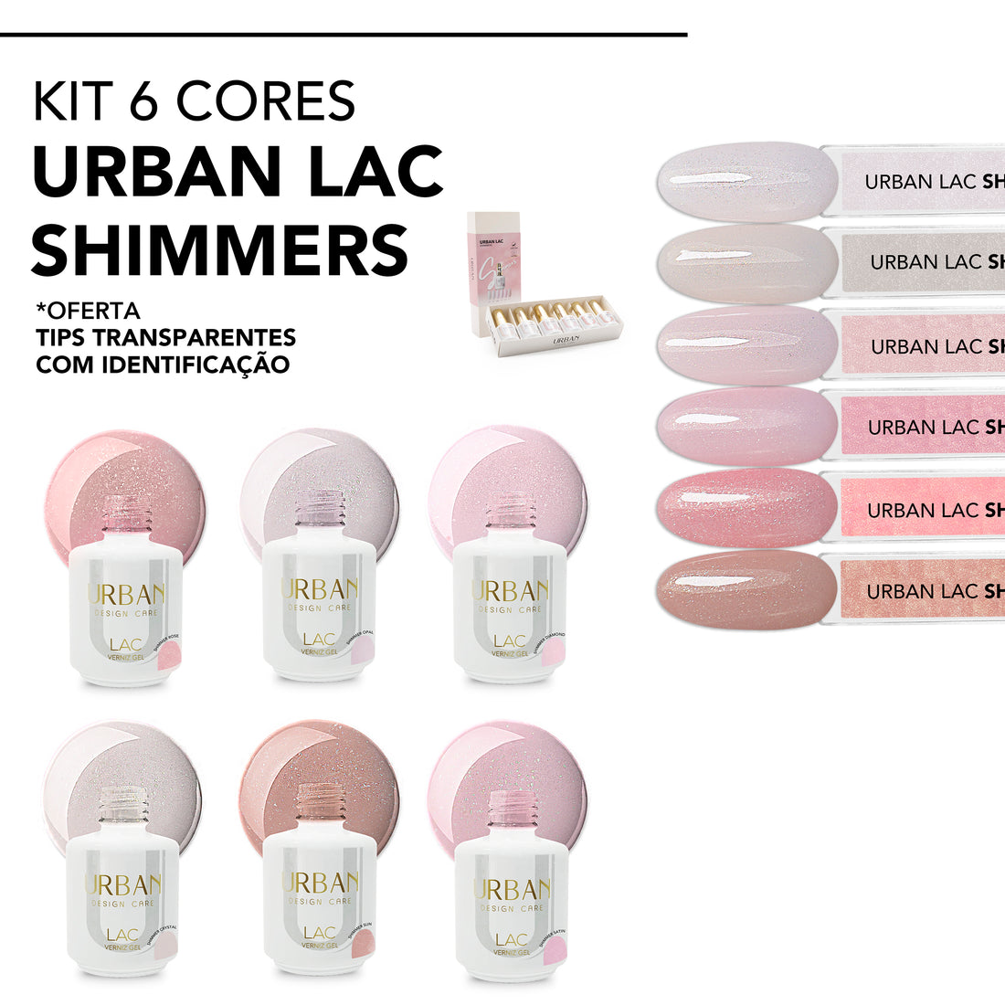 Kit 6 Cores Urban Lac Shimmers
