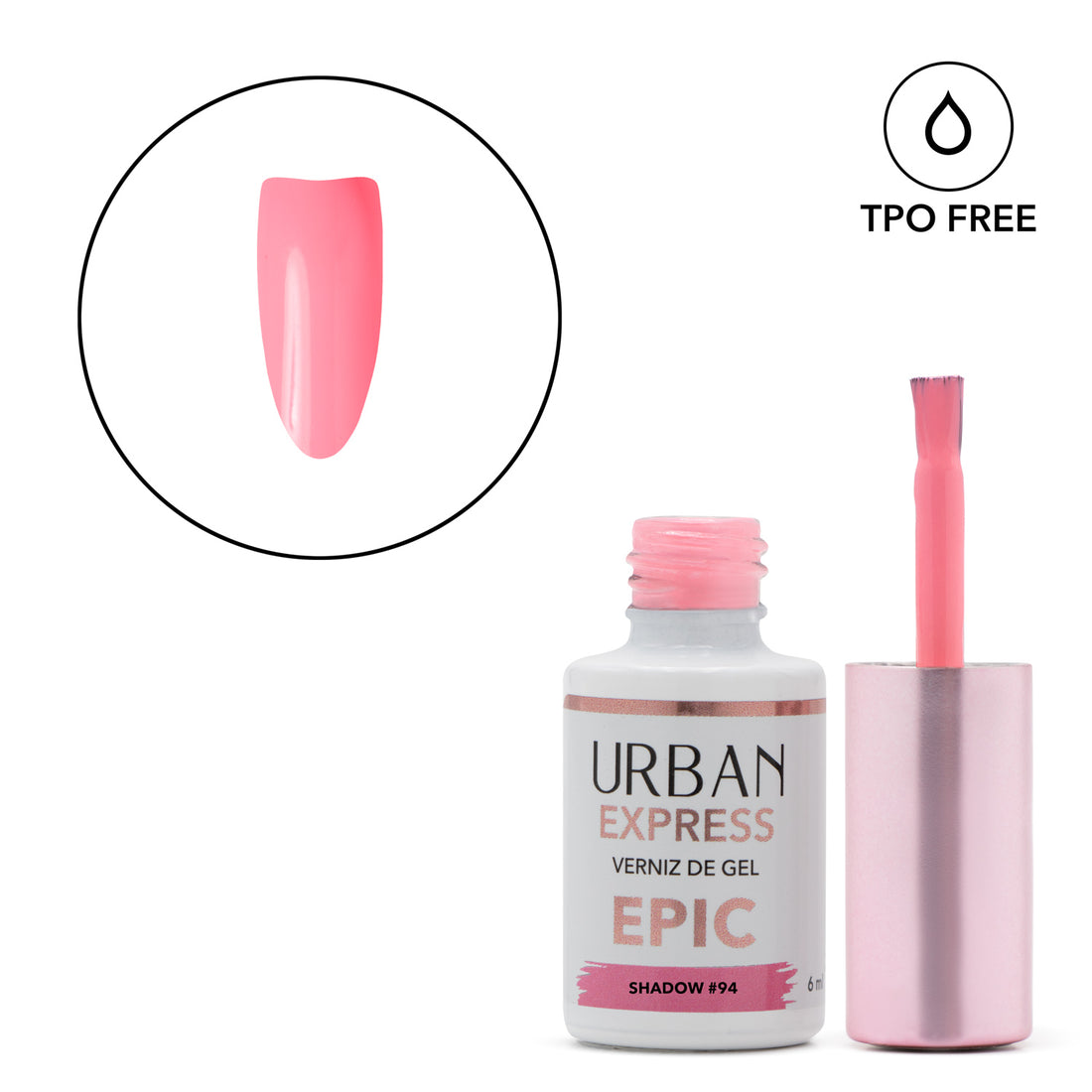 Frasco de Verniz gel Rosa Bloom 